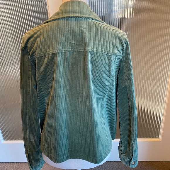 AVEC LES FILLES Teal courderoy pea coat - Picture 2 of 8